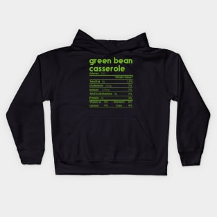 Green Bean Casserole Nutrition Facts Gift Funny Thanksgiving Costume Kids Hoodie